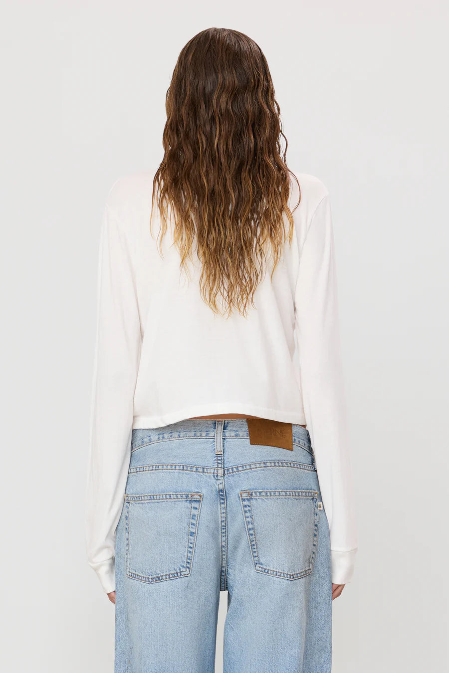 Eterne Long Sleeve Boxy Tee Ivory