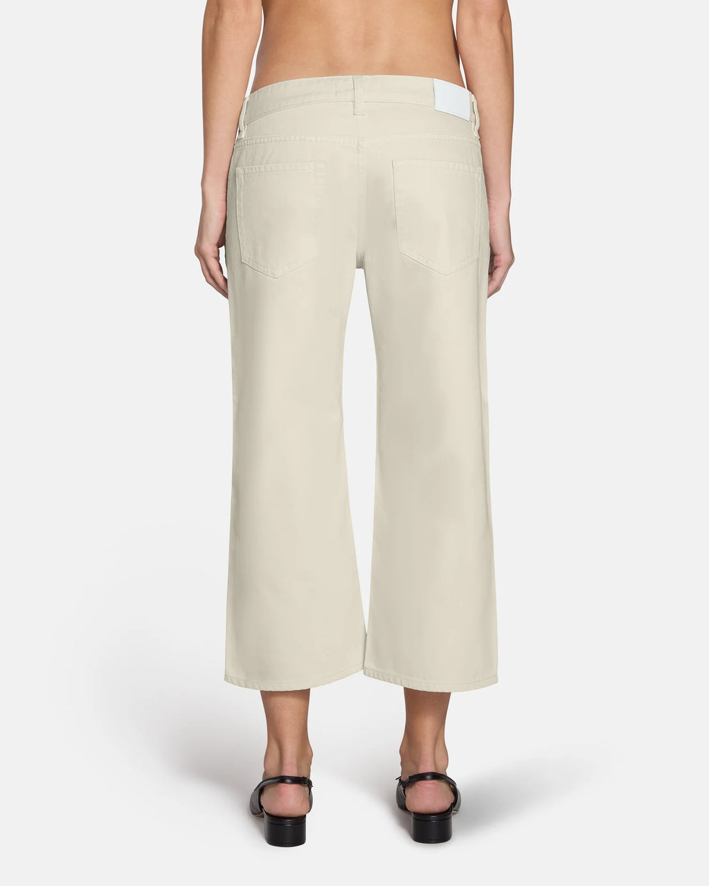 EB Denim Low Rise Baggy Capri Bone