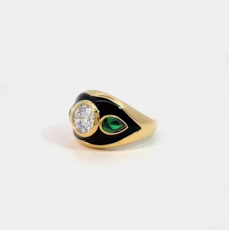 Moma's Eye Luna Nera Cocktail Ring