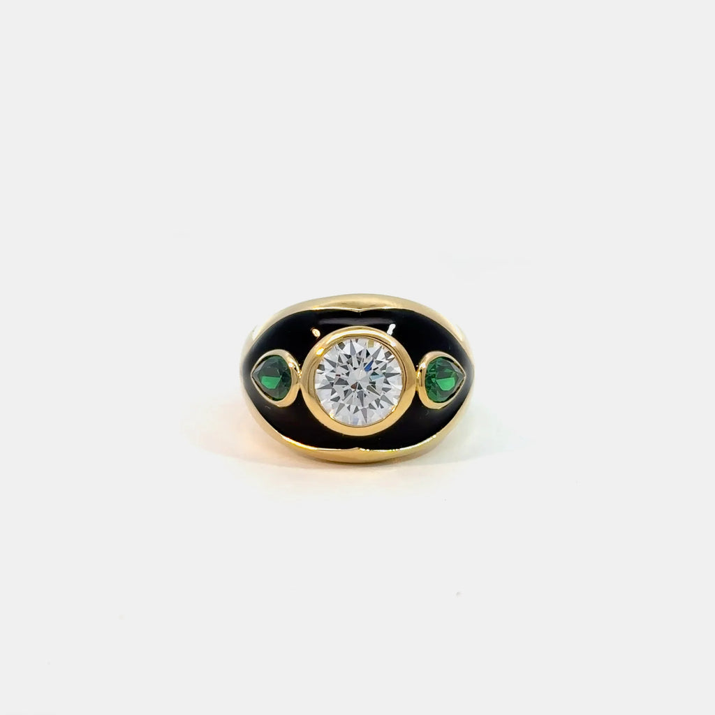 Moma's Eye Luna Nera Cocktail Ring