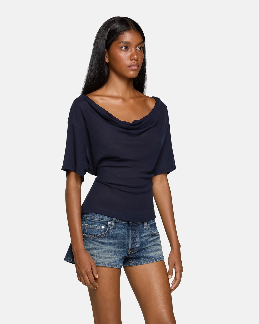 EB Denim Madeo Cowl Neck Tee