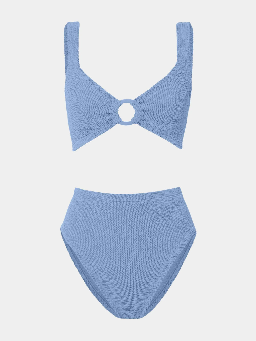 Hunza G Nadine Bikini with Tonal Hoop Cornflower