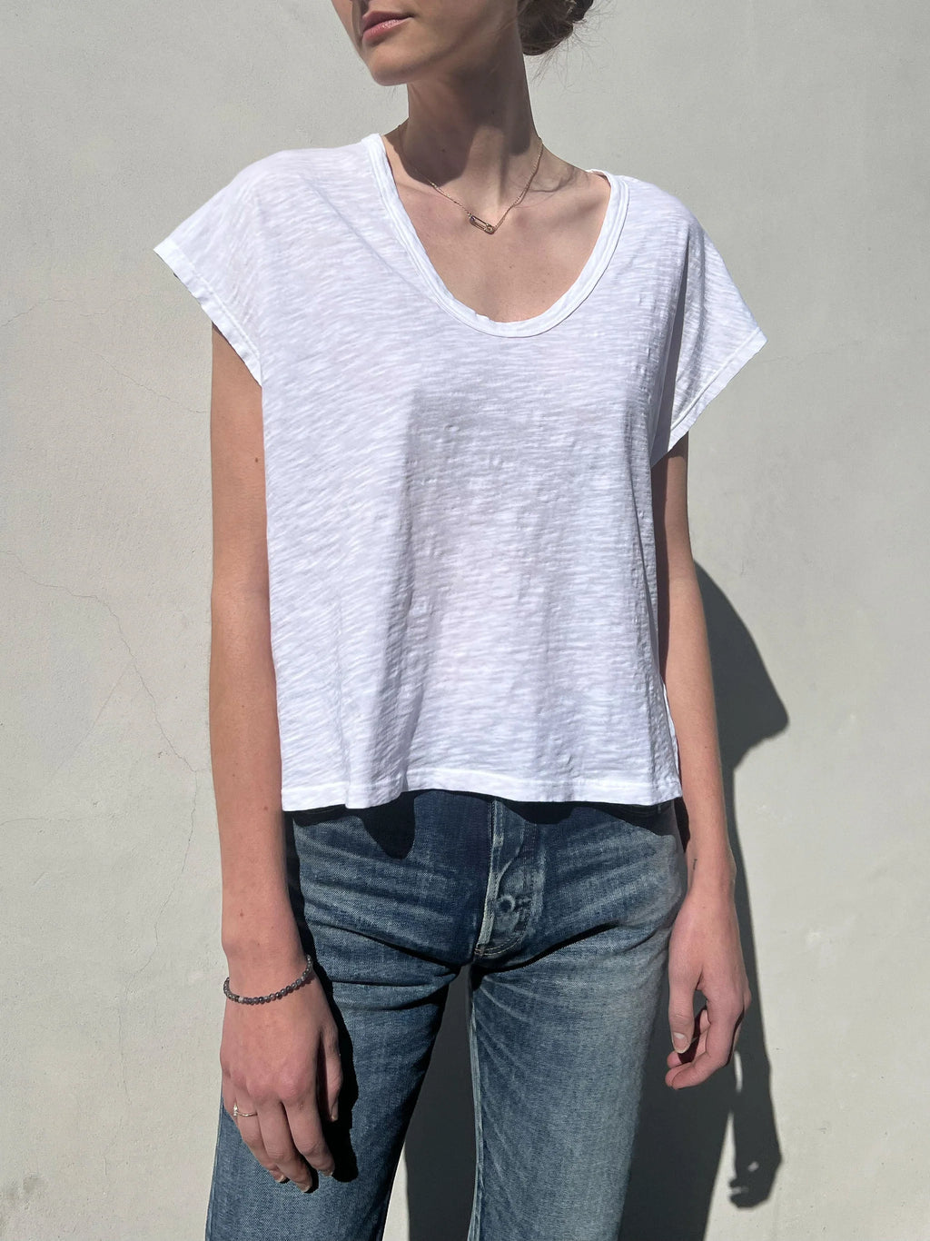 Pharaoh Lena Slouchy Scoop Neck Tee Supima Slub