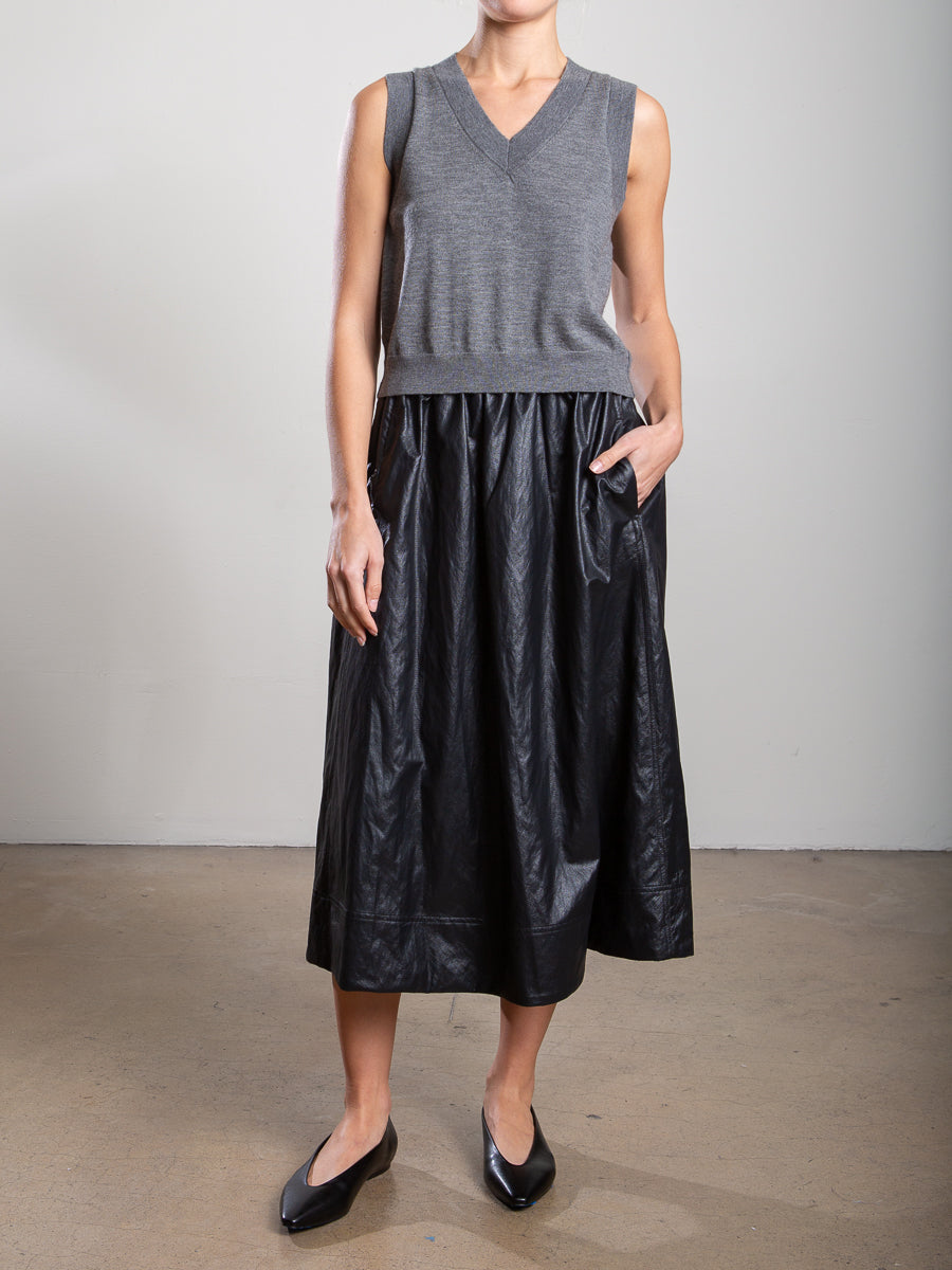 Claudia Skirt In Faux Leather