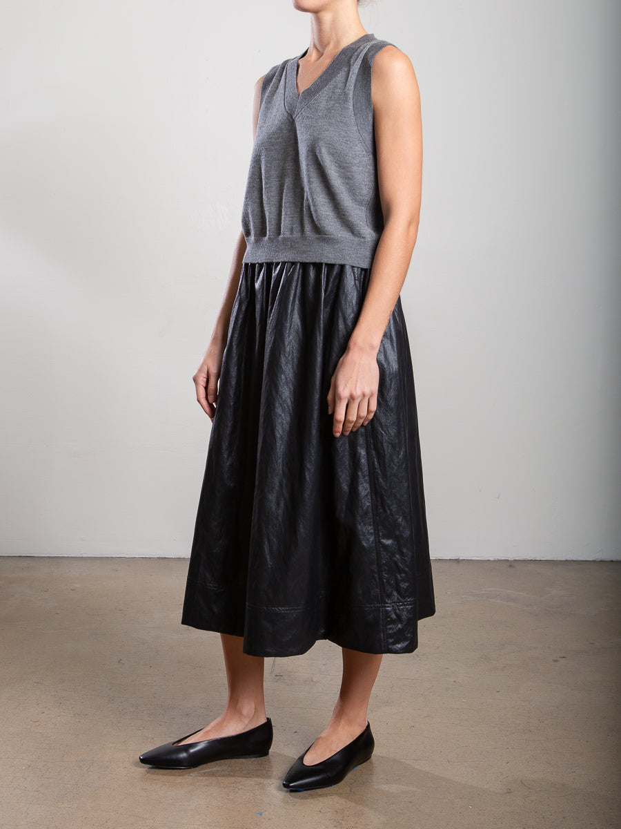 Claudia Skirt In Faux Leather