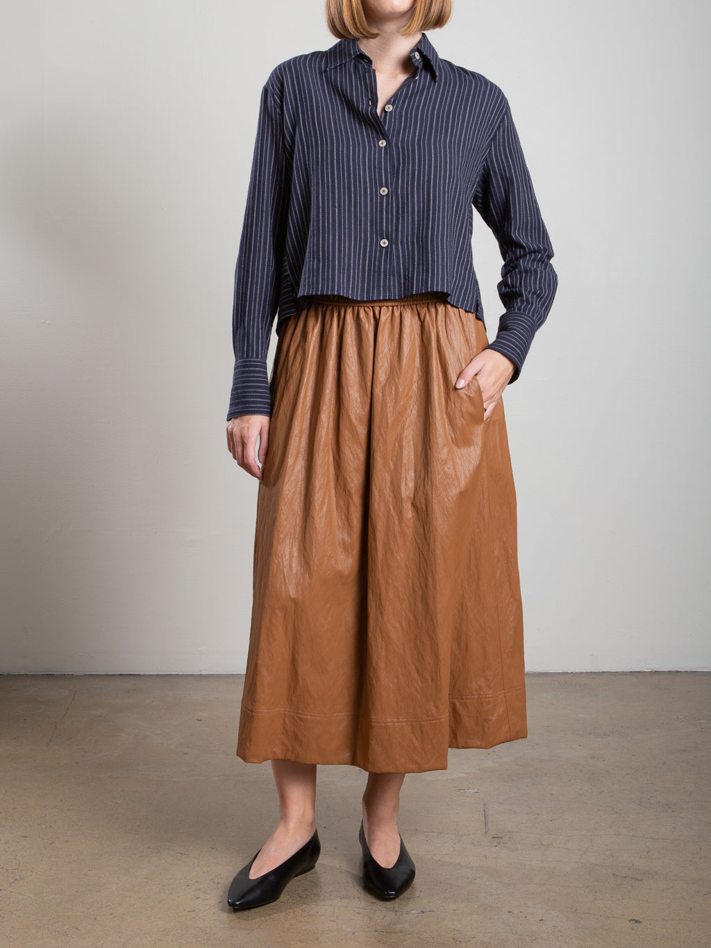 Claudia Skirt In Faux Leather