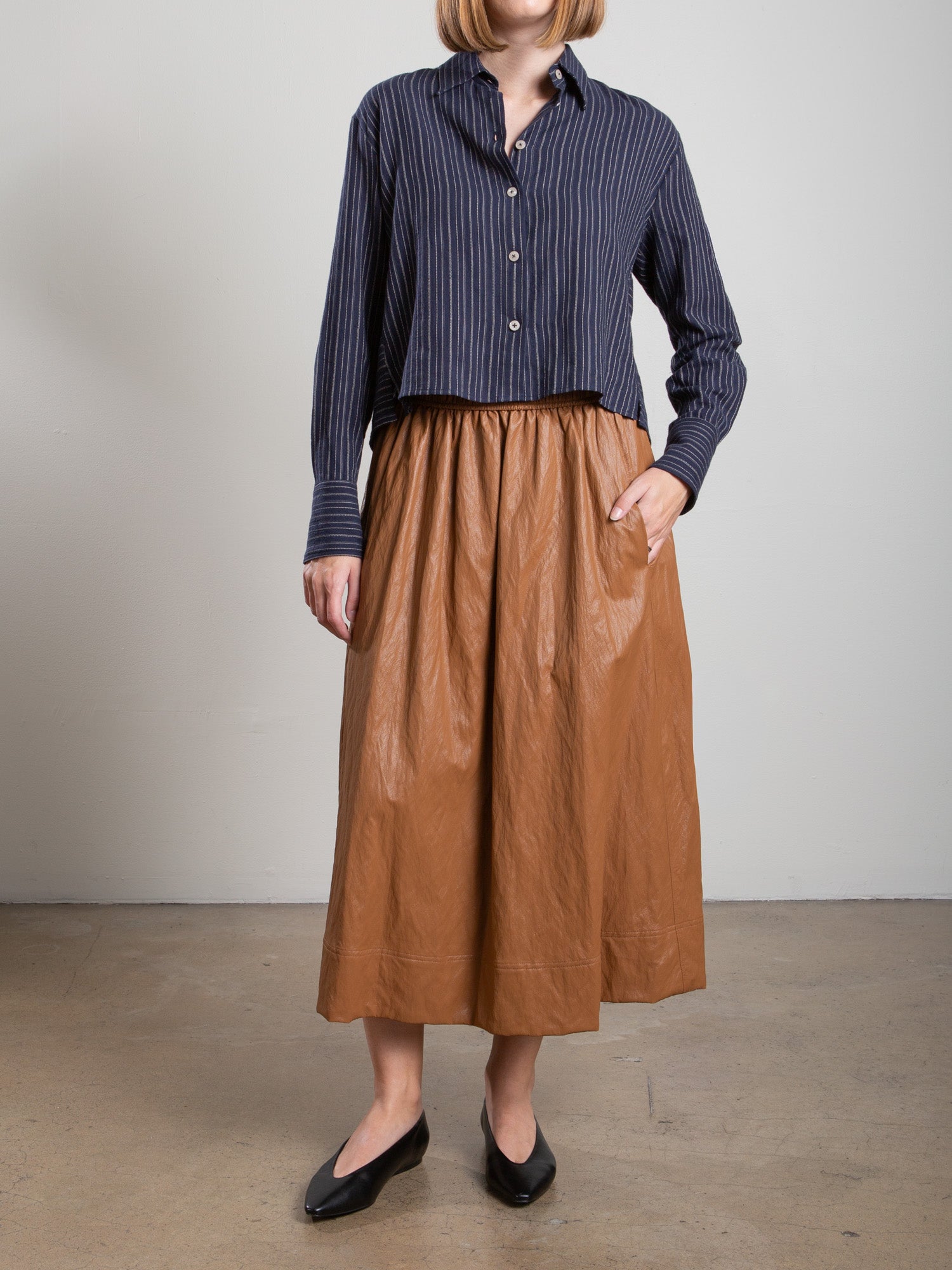 Claudia Skirt In Faux Leather
