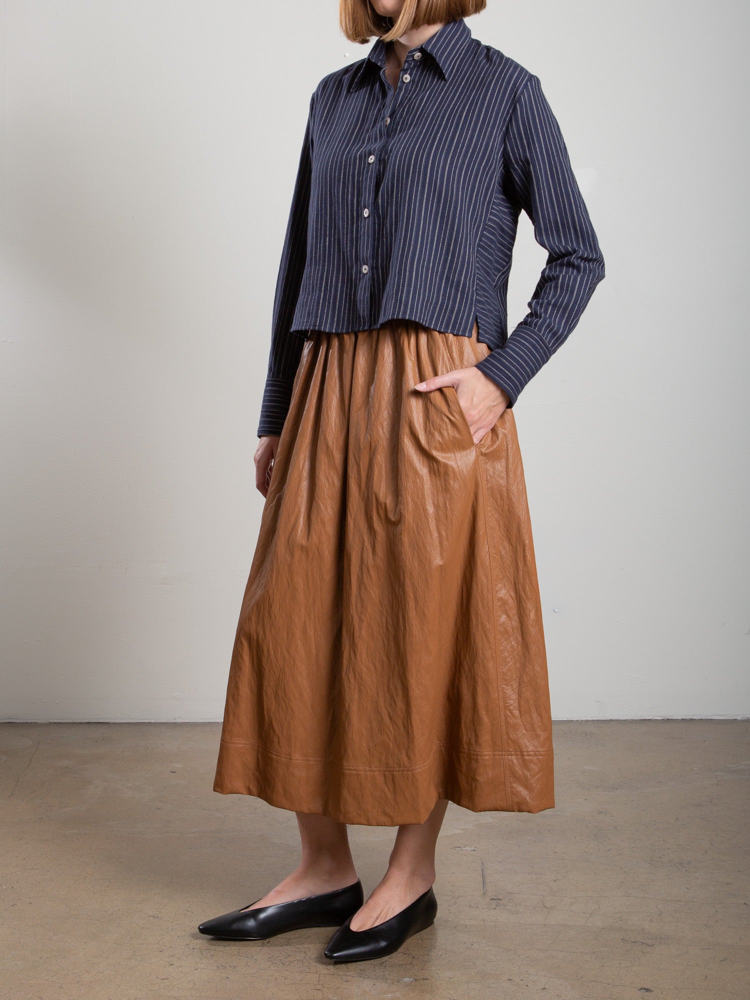 Claudia Skirt In Faux Leather