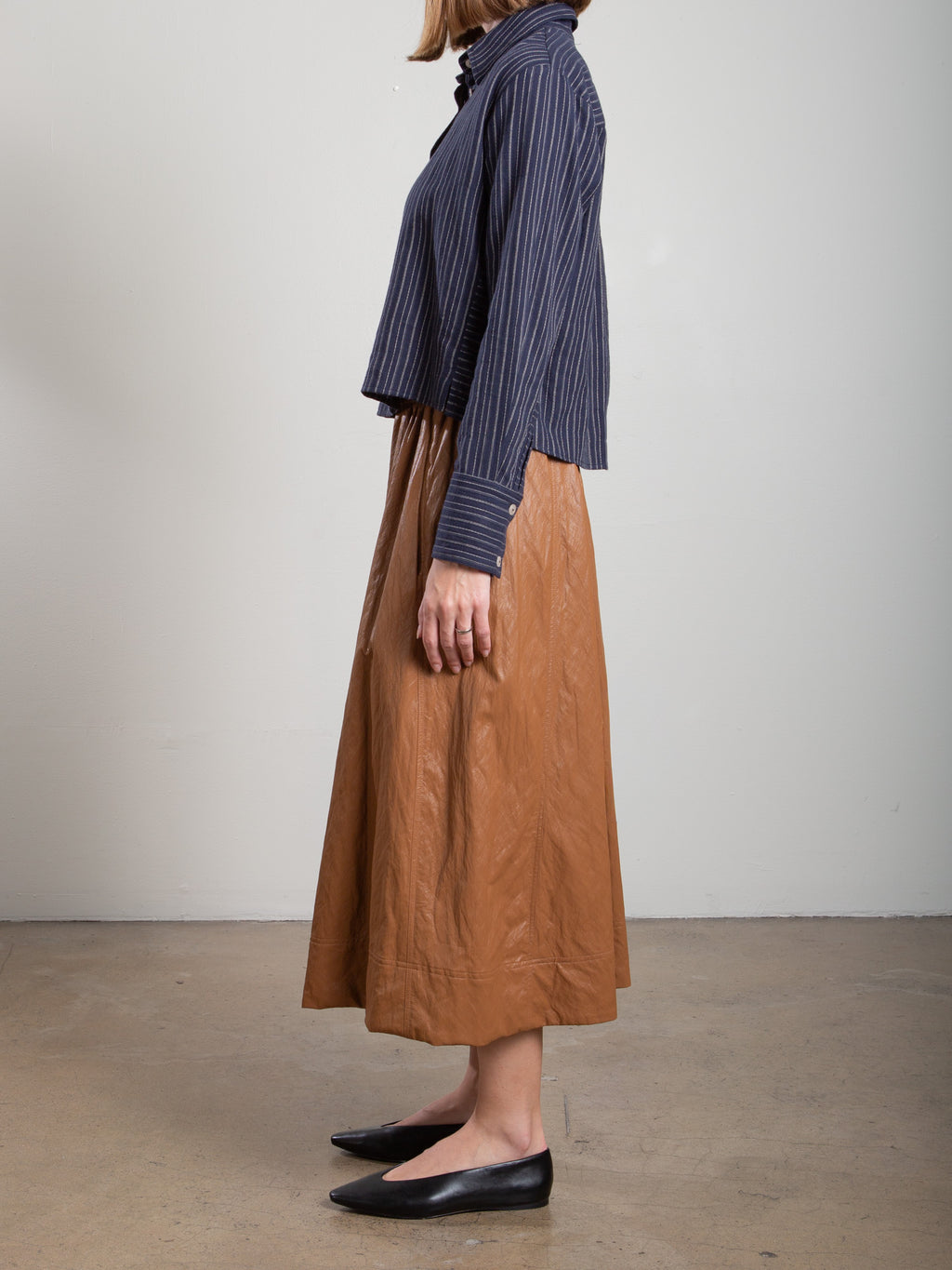Claudia Skirt In Faux Leather