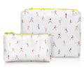 Hi,Love Set of Two Zipper Pouches Tennis Match