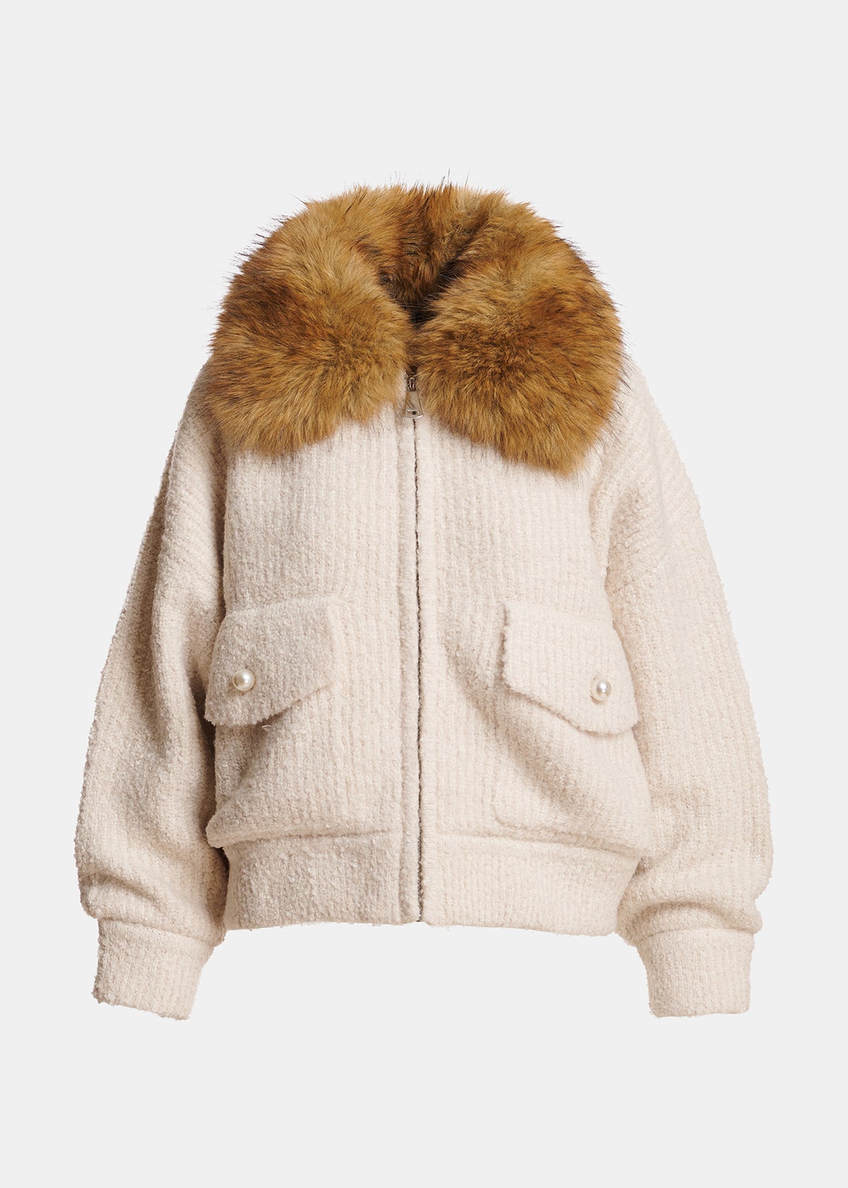 KANADA KNITTED JACKET WITH FUR