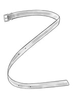 washed leather belt