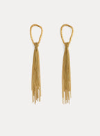 fringed sculpture earrings