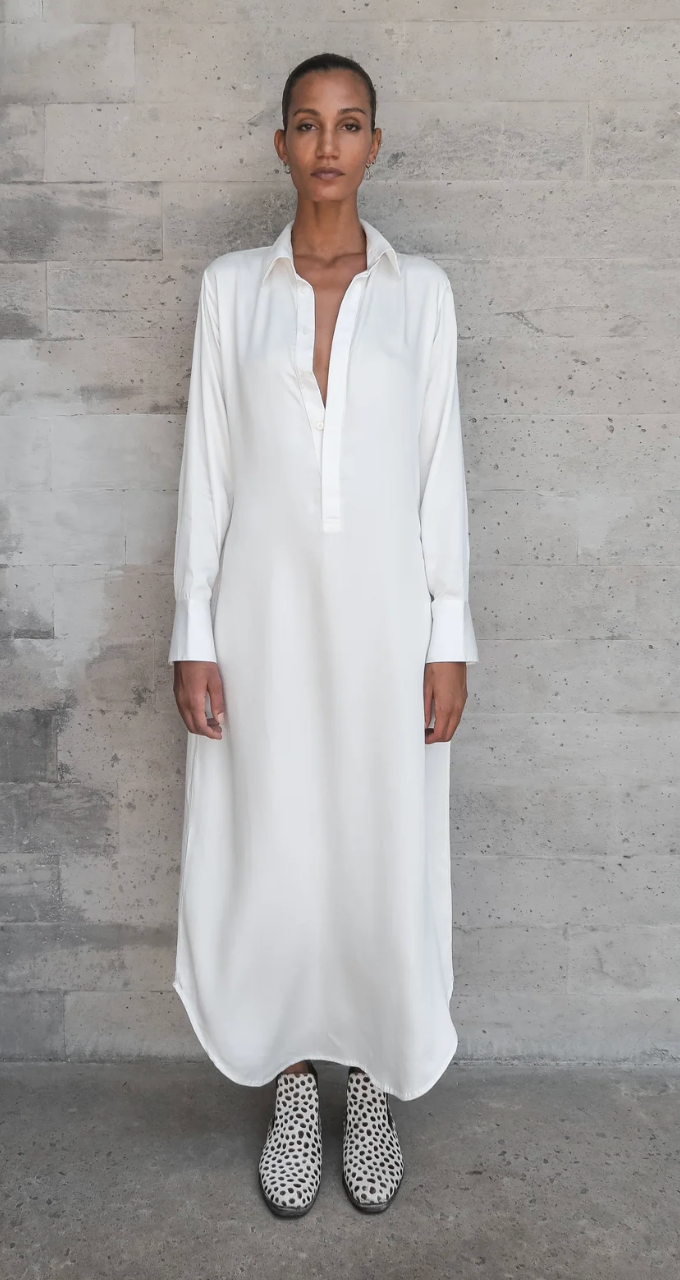 Luciee Philomena Shirt Dress in Ivory