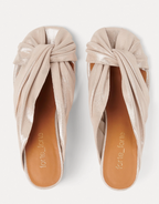 forte_forte Golden Heel Laminated Leather Crossover Sandal