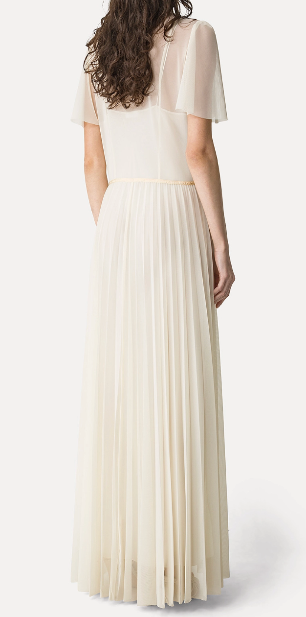 forte_forte Tulle Plisse Dress with Slip