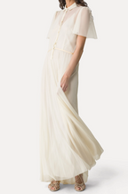 forte_forte Tulle Plisse Dress with Slip