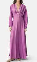 forte_forte Habotai Silk Long Sleeve Dress