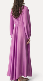 forte_forte Habotai Silk Long Sleeve Dress