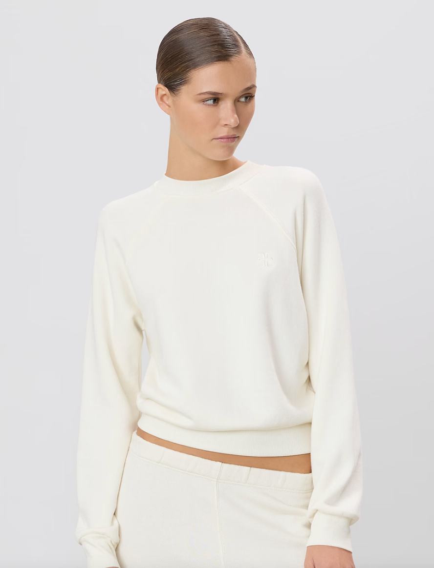 Eterne Shrunken Raglan Sweatshirt Lightweight French Terry