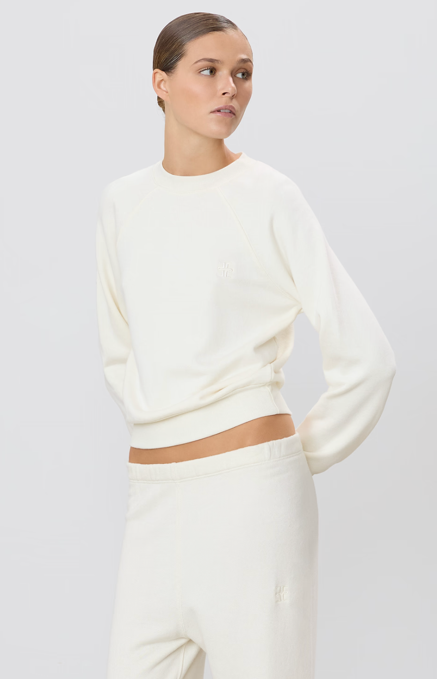 Eterne Shrunken Raglan Sweatshirt Lightweight French Terry