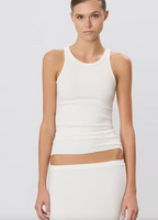 Eterne Butter Rib High Neck Fitted Tank