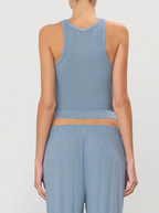 Eterne Butter Rib High Neck Fitted Tank