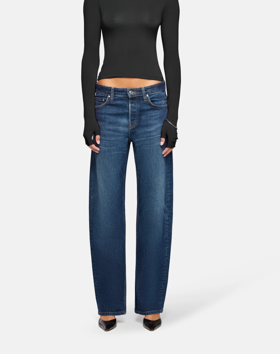 EB Denim Alida Loose Bowed Denim Pant