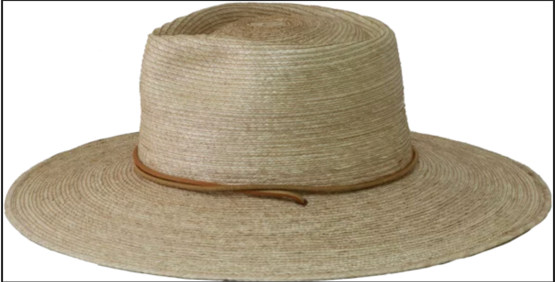 Guatemalan Palm Leaf 4", Oak Colored, Teardrop Crease