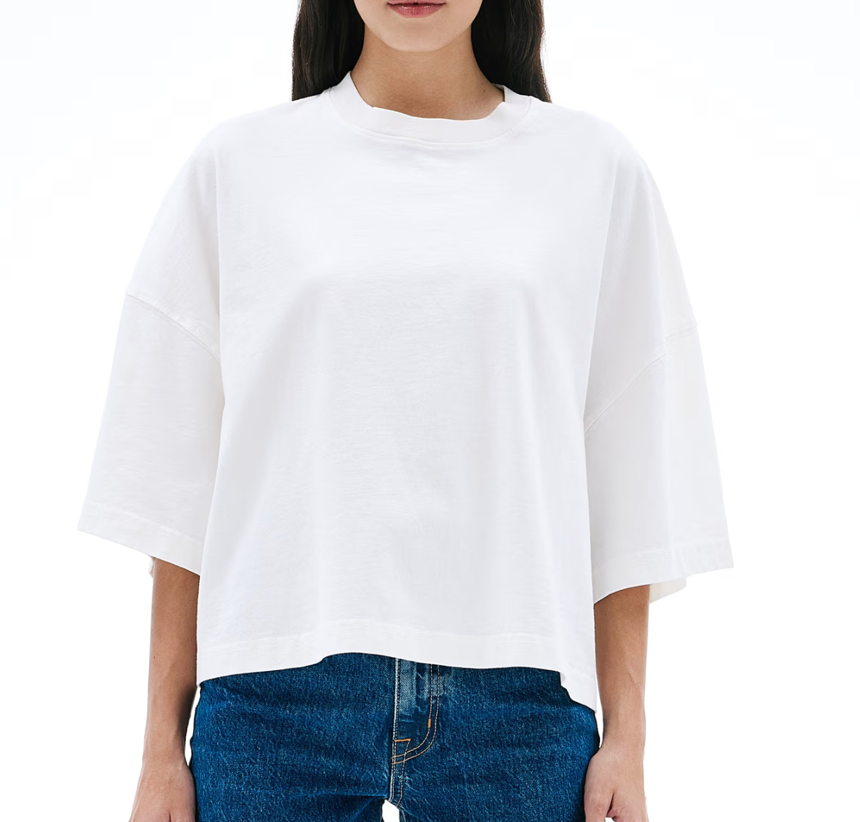 SLVRLAKE Box Tee in Natural White
