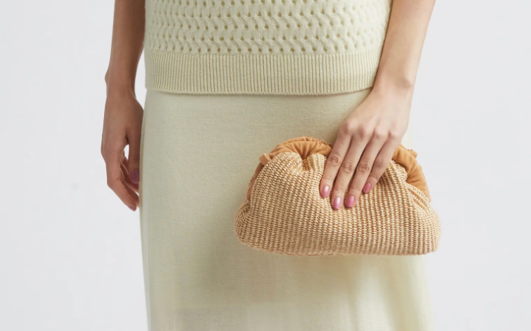 Mansur Gavriel Mini Cloud Clutch Natural
