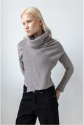 NFP N49 Convertible Cardigan W/ Detachable Wrist Cuffs Hazelnut Melange