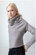 NFP N49 Convertible Cardigan W/ Detachable Wrist Cuffs Hazelnut Melange