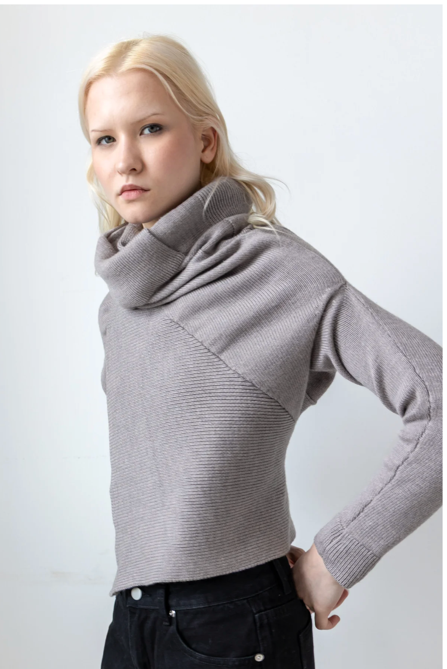 NFP N49 Convertible Cardigan W/ Detachable Wrist Cuffs Hazelnut Melange