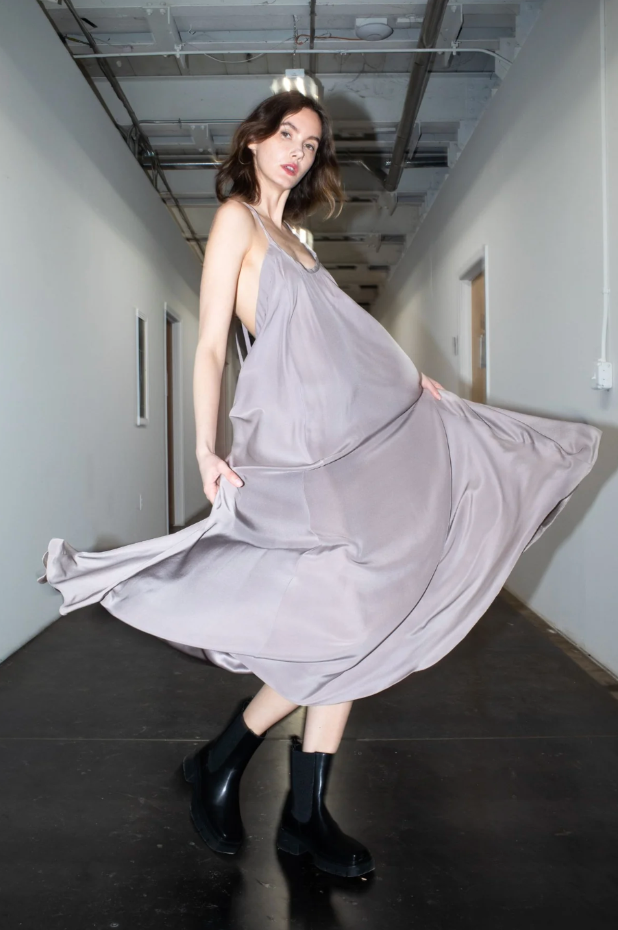 NFP Silk Charmeuse Halter Dress