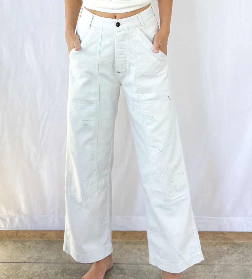Chimala Unisex Twill in Ivory Splatter