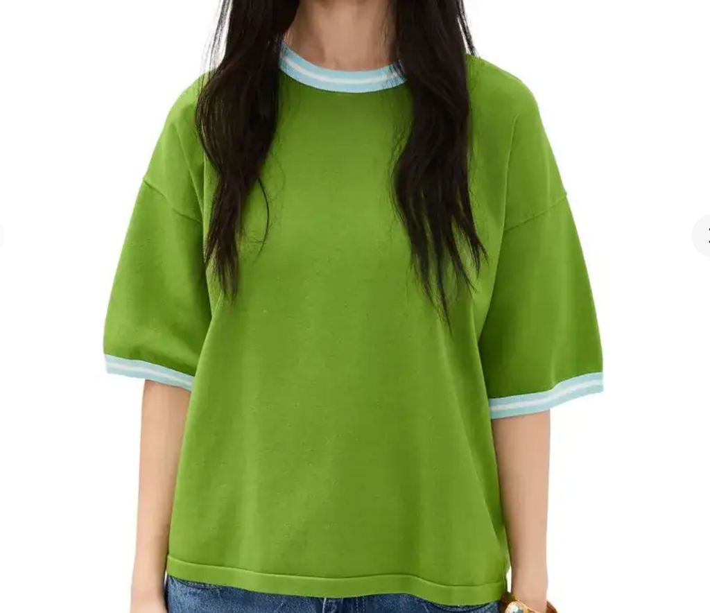 ESSENTIEL ANTWERP JEFINITELY KNIT TSHIRT SPIRULINA