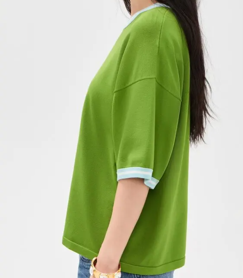ESSENTIEL ANTWERP JEFINITELY KNIT TSHIRT SPIRULINA