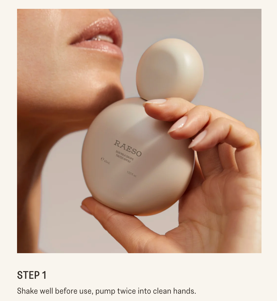Raeso Sun Milk Drops Tinted SPF 50