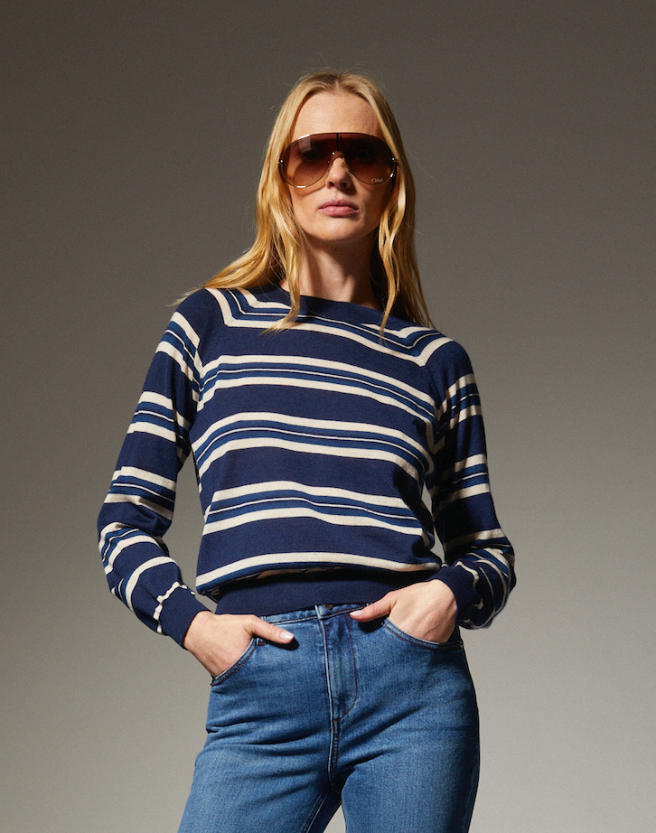 L/S STRIPED RAGLAN TEE