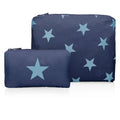 Hi,Love Set of Two Zipper Pouches Shimmer Navy