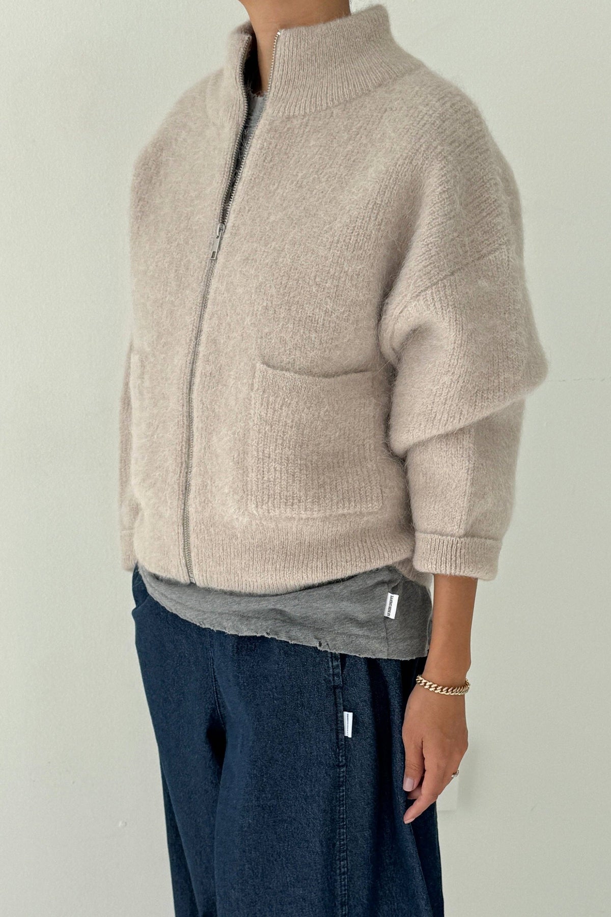 Le Bon Shoppe Alpaca Zip Front Jacket