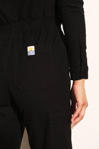 Danny Stretch Canvas Boilersuit Black
