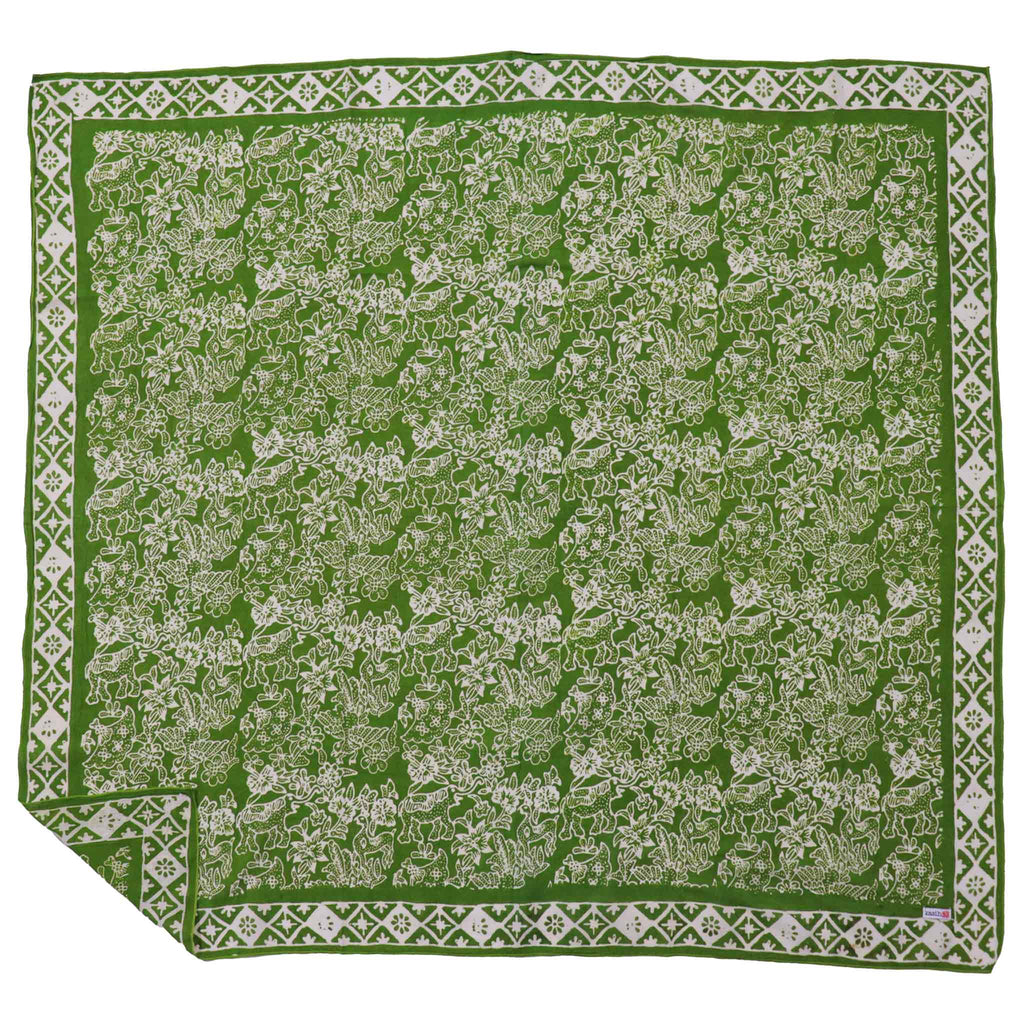 Kasih Large 39" Hand Dyed Batik Bandana, 100% Soft Cotton, Assorted Colors