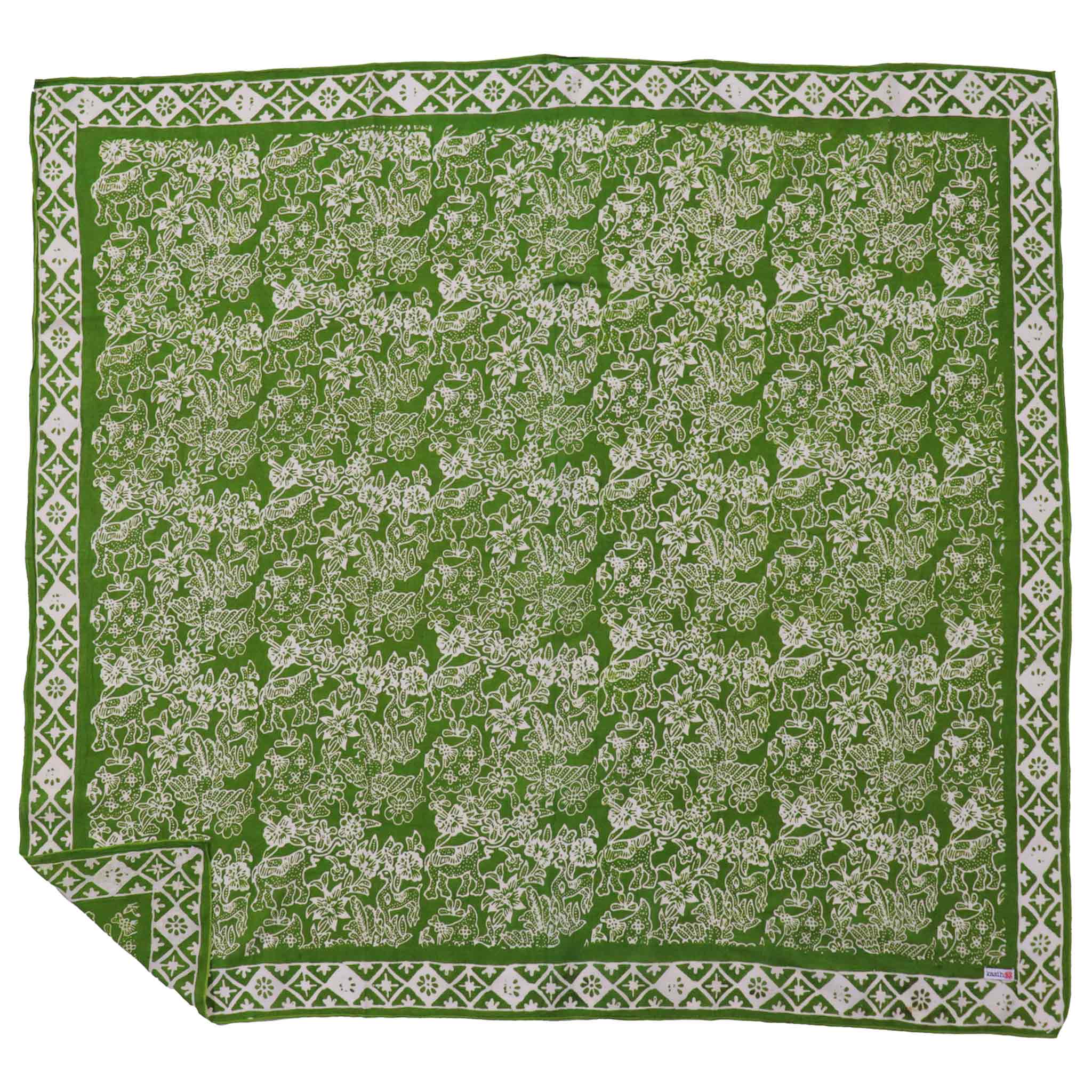 Kasih Large 39" Hand Dyed Batik Bandana, 100% Soft Cotton, Assorted Colors