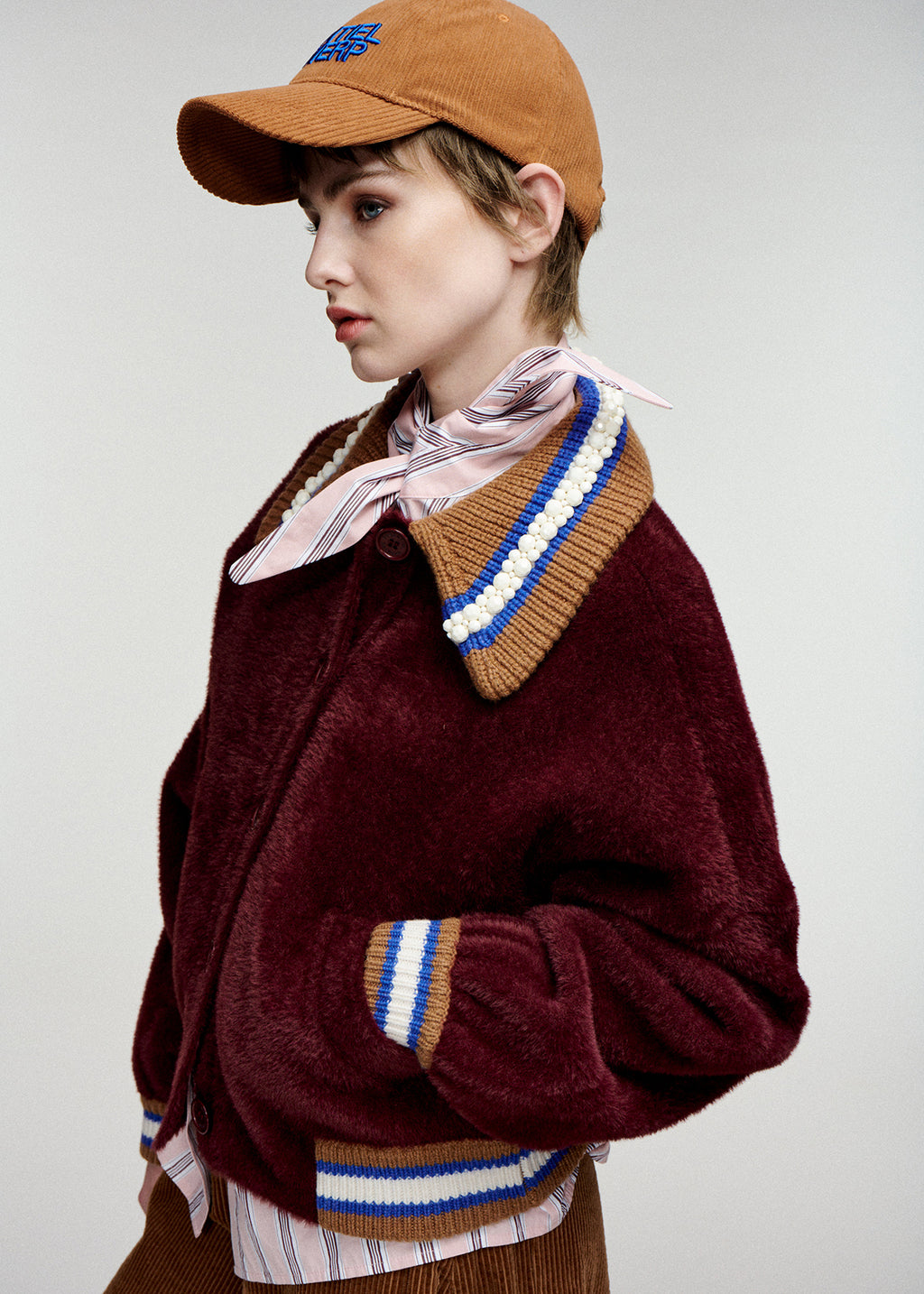 KAMORE KNIT JACKET WITH COLLAR
