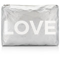 Hi,Love Jumbo Pouch Silver with White