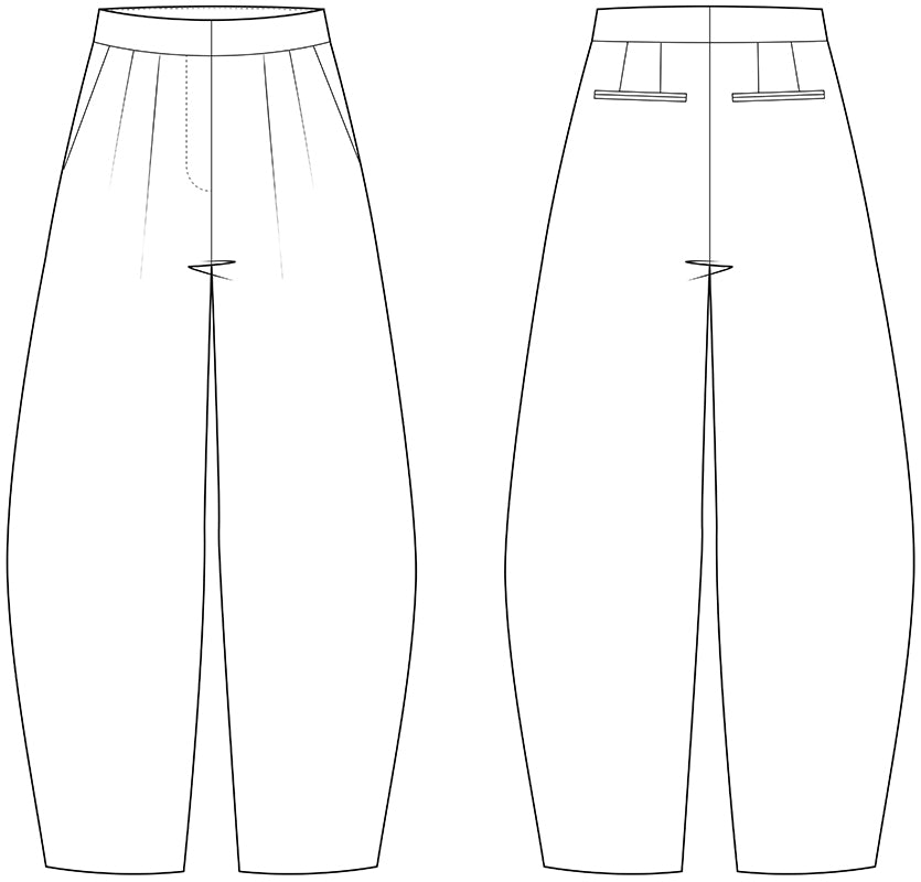 KONSTRUCTIVE BARREL LEG PANTS