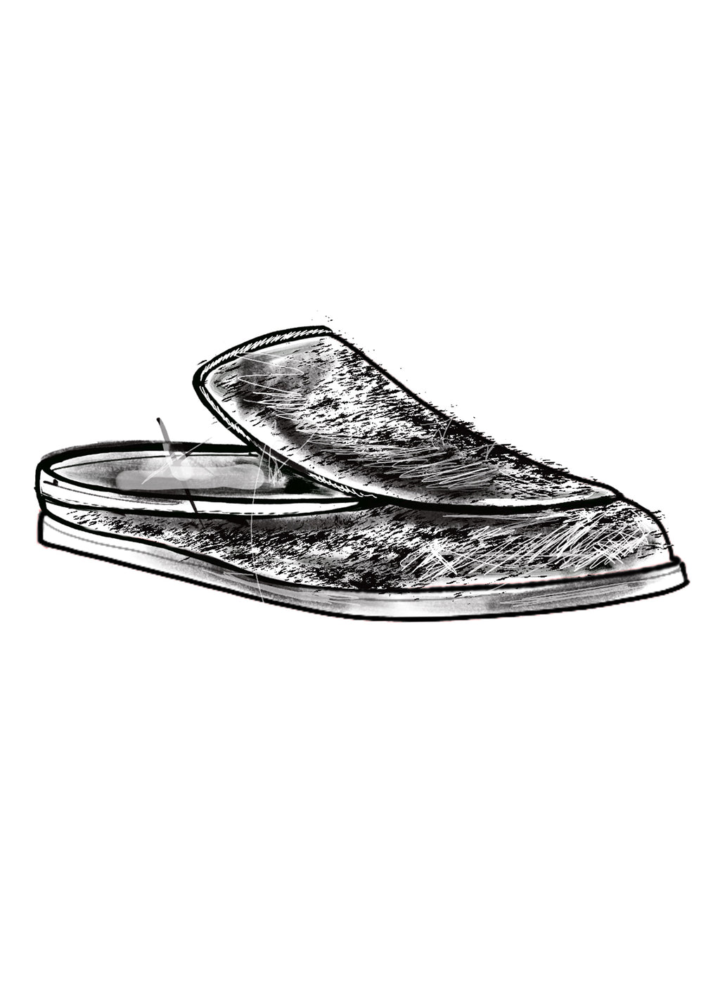 ponyskin sabot loafer
