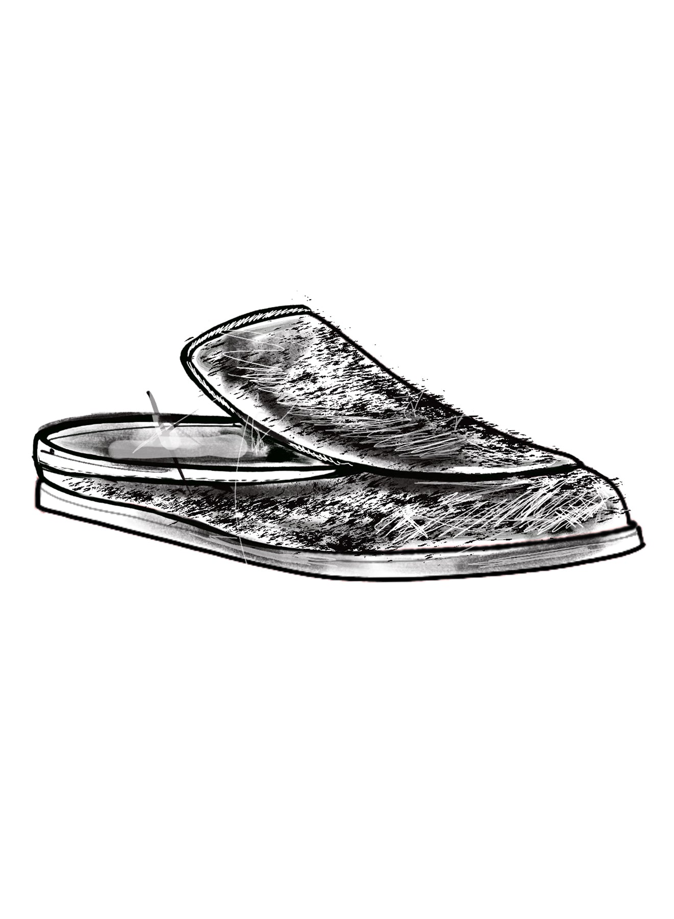 ponyskin sabot loafer
